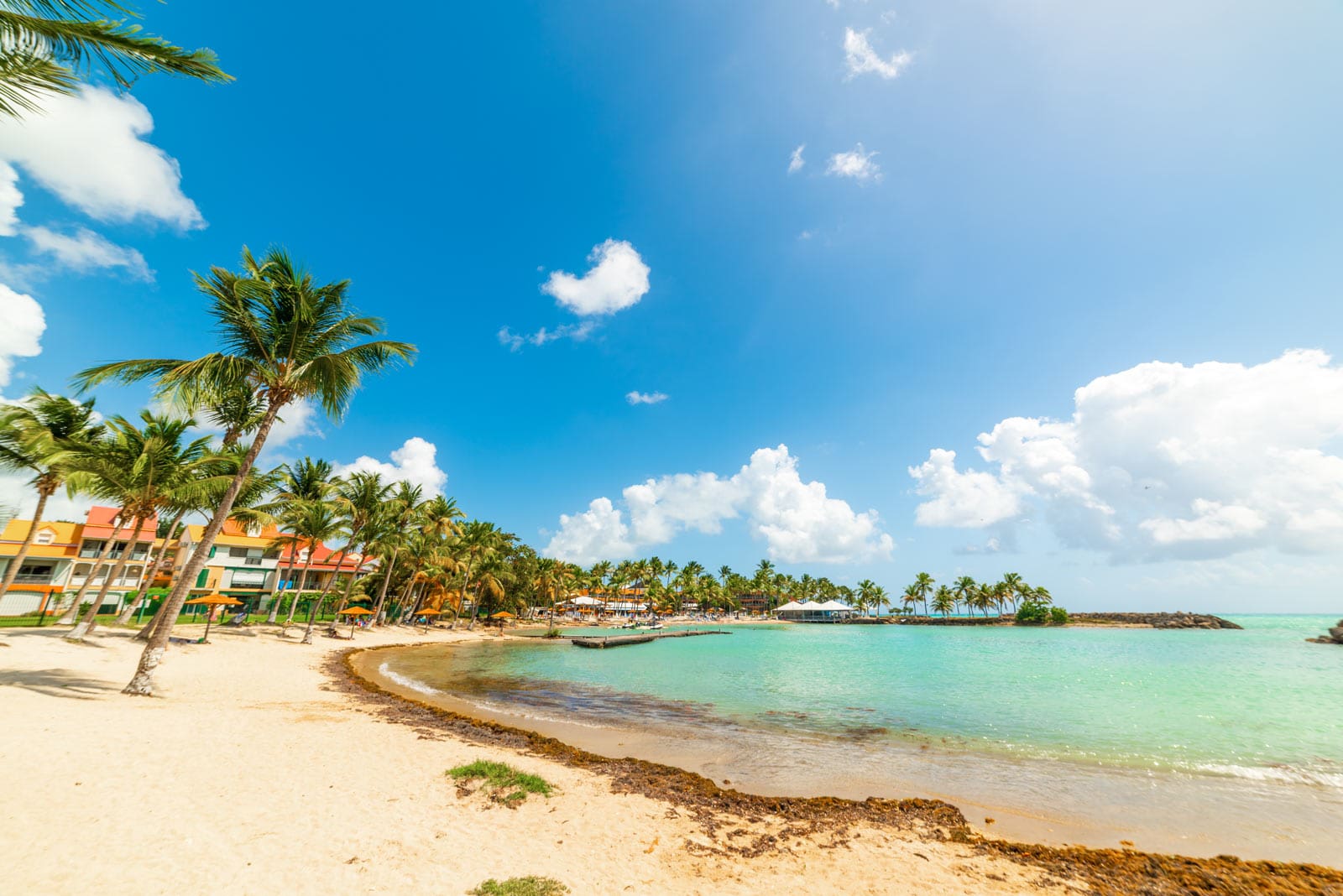 Sunny day on the beaches of Guadeloupe