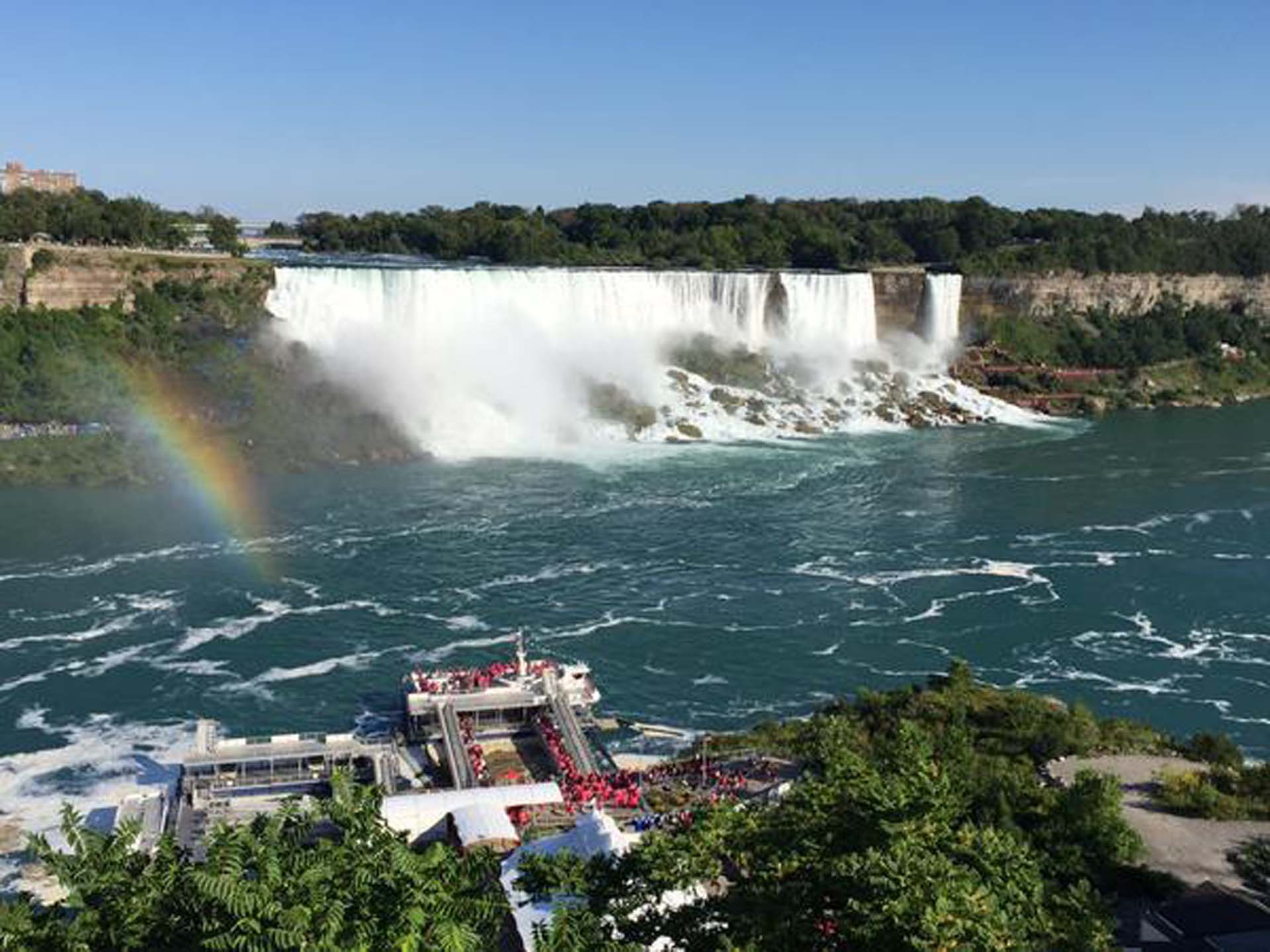 Niagara Falls Horseshoe Falls with mist rising