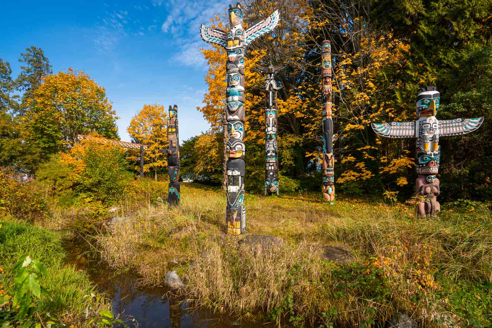 Totem Poles in Stanley Park, Vancouver BC