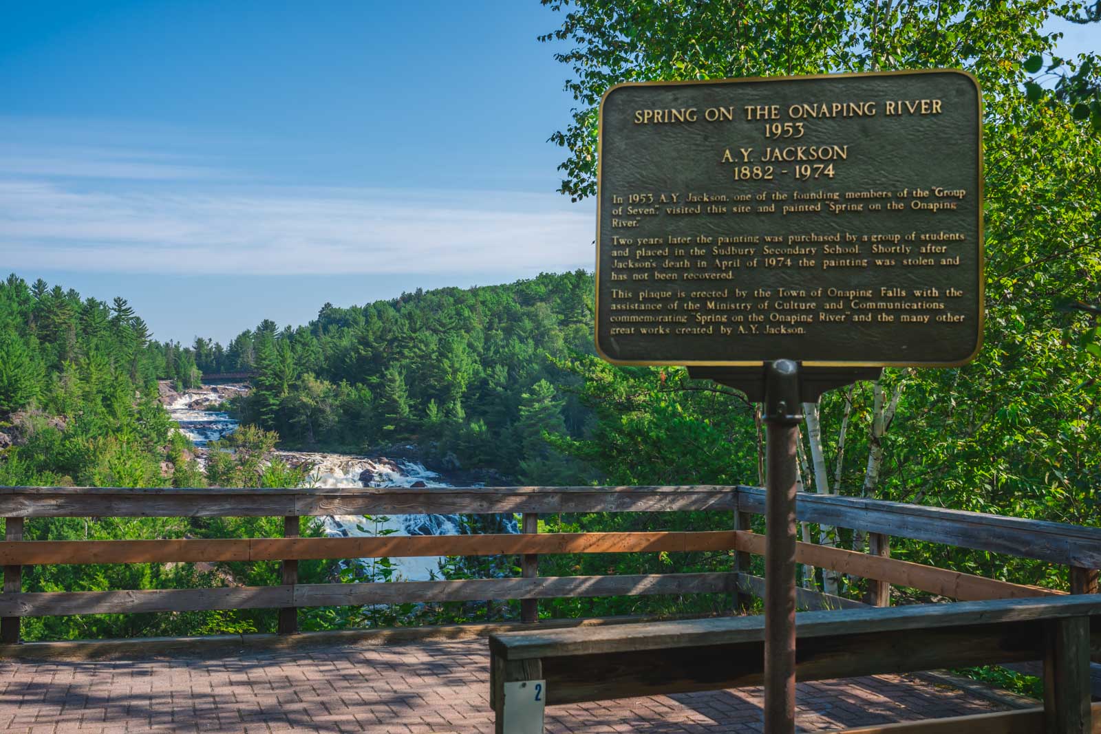 A.Y. Jackson Lookout at Onaping Falls in Sudbury, formed by meteorite impact crater
