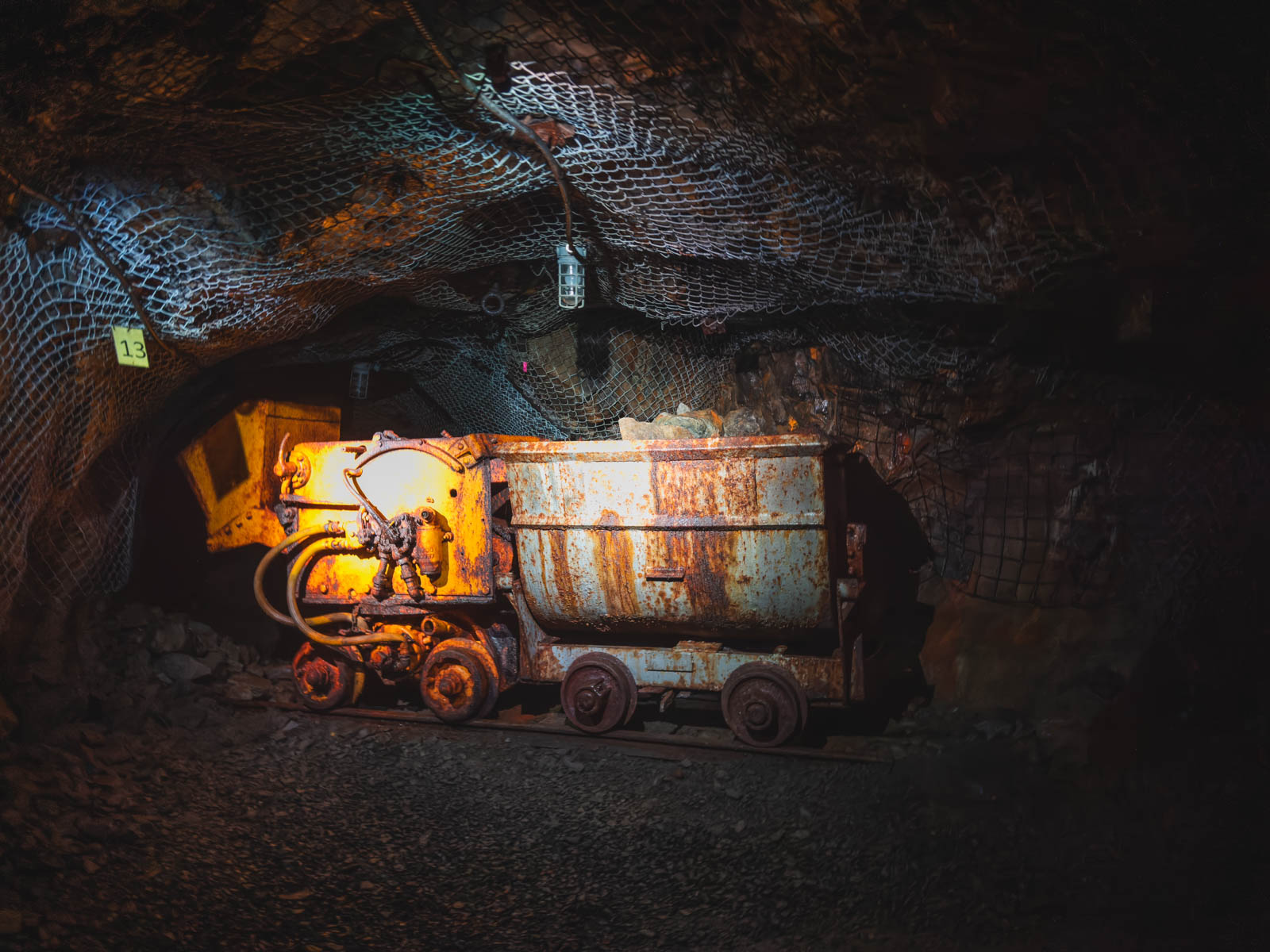 Mining displays on the Mining Tour at Dynamic Earth in Sudbury, Ontario