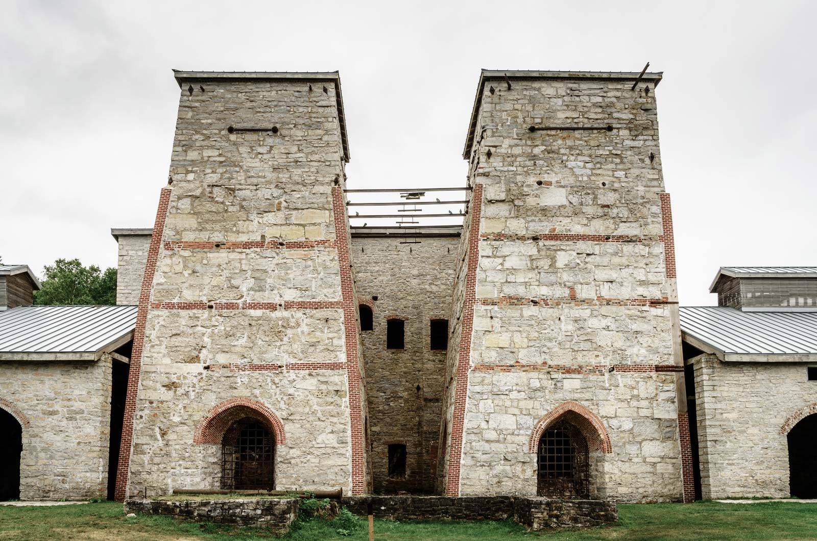 The well-preserved 19th-century buildings of the Fayette Historic State Park ghost town, a unique place to visit in the Upper Peninsula