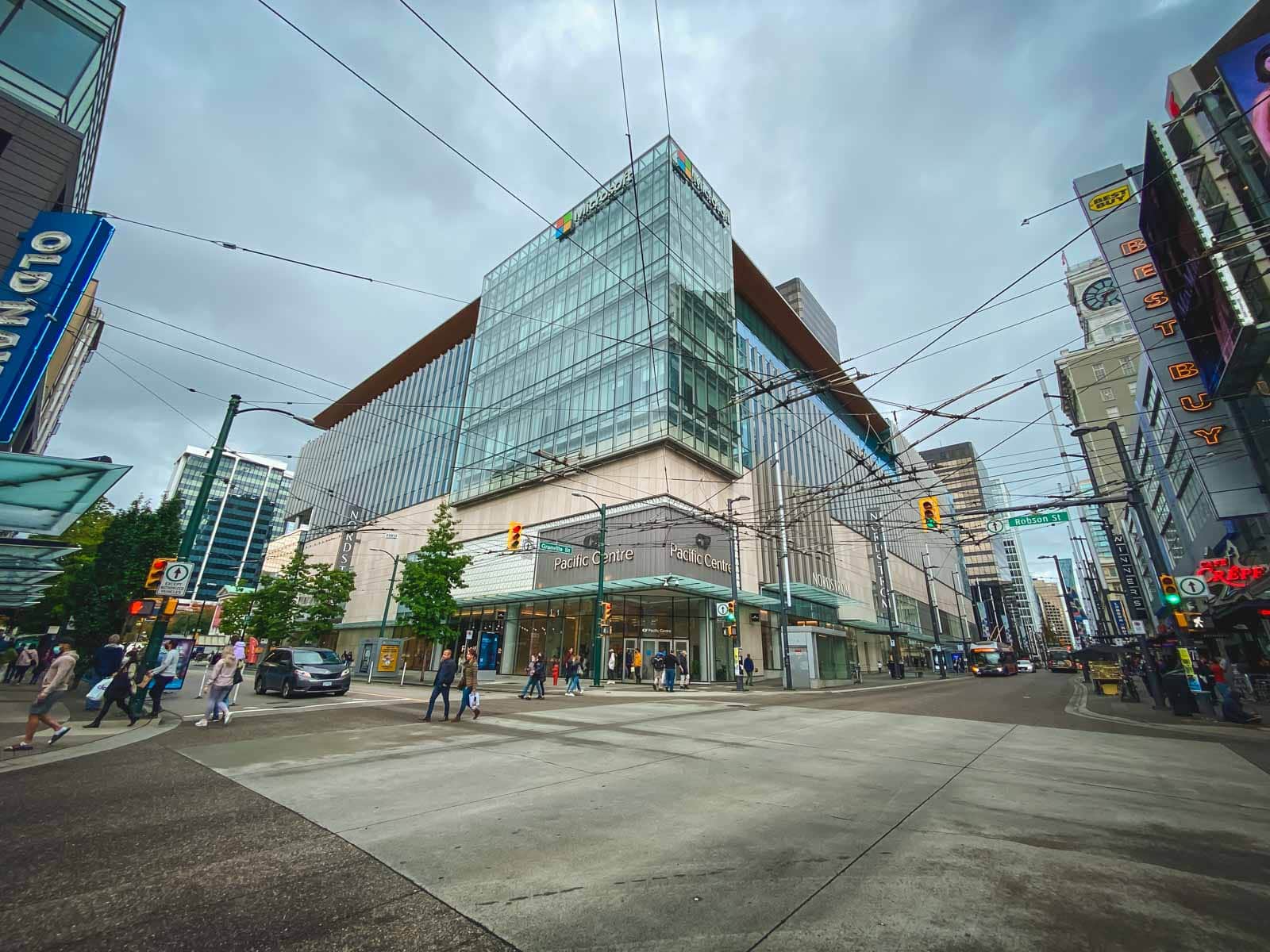 walking along the bustling, shop-lined Robson Street in downtown Vancouver.