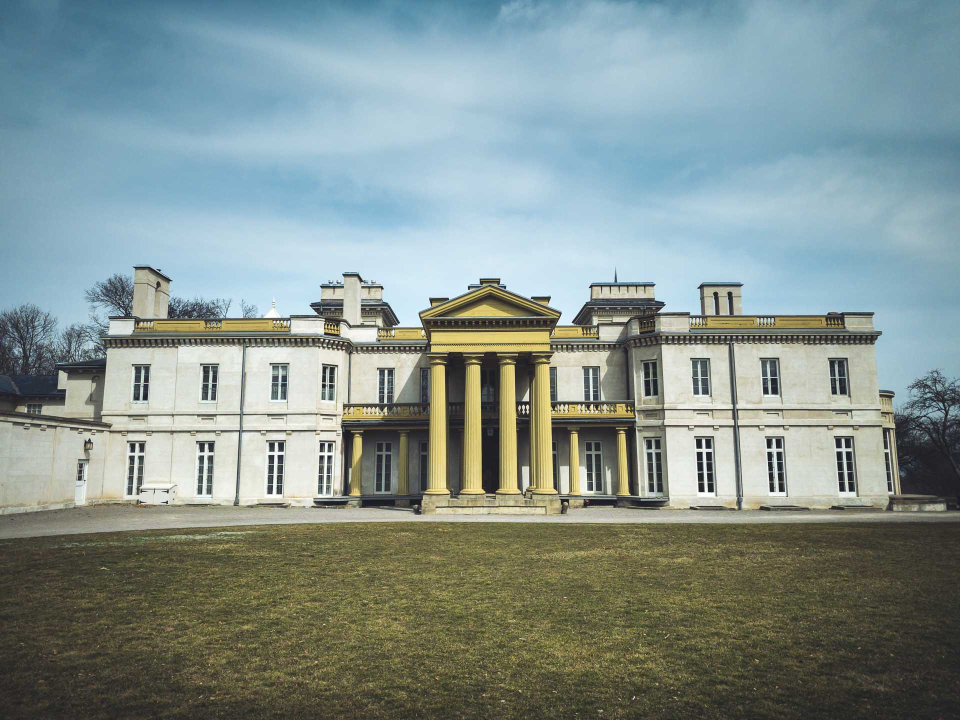 The incredible facade of Dundurn Castle. The number one tourist attraction in Hamilton, Ontario.
