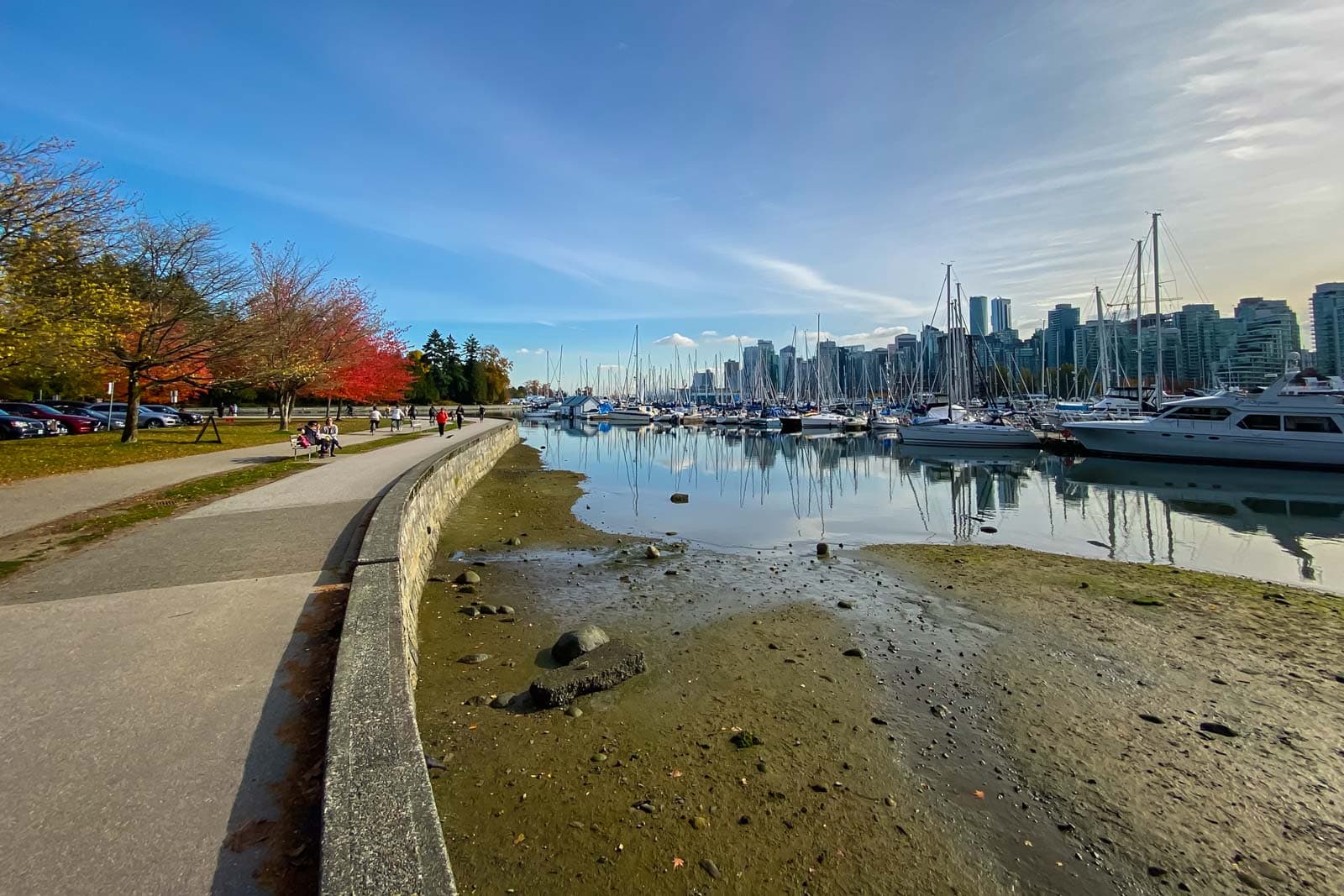 Dave and Deb walking the Vancouver Seawall in Stanley Park