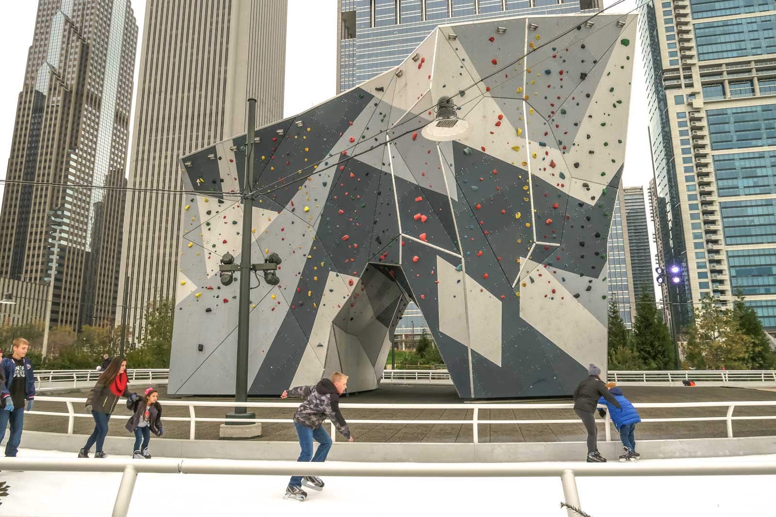 Ice skating at Maggie Daley Park in Chicago